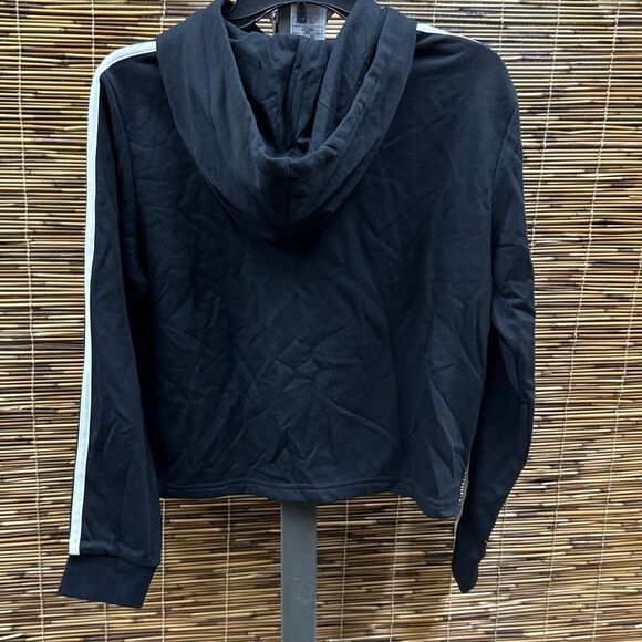 Adidas Women's Essentials 3-Stripes Cropped Hoodie Size L - Picture 3 of 3